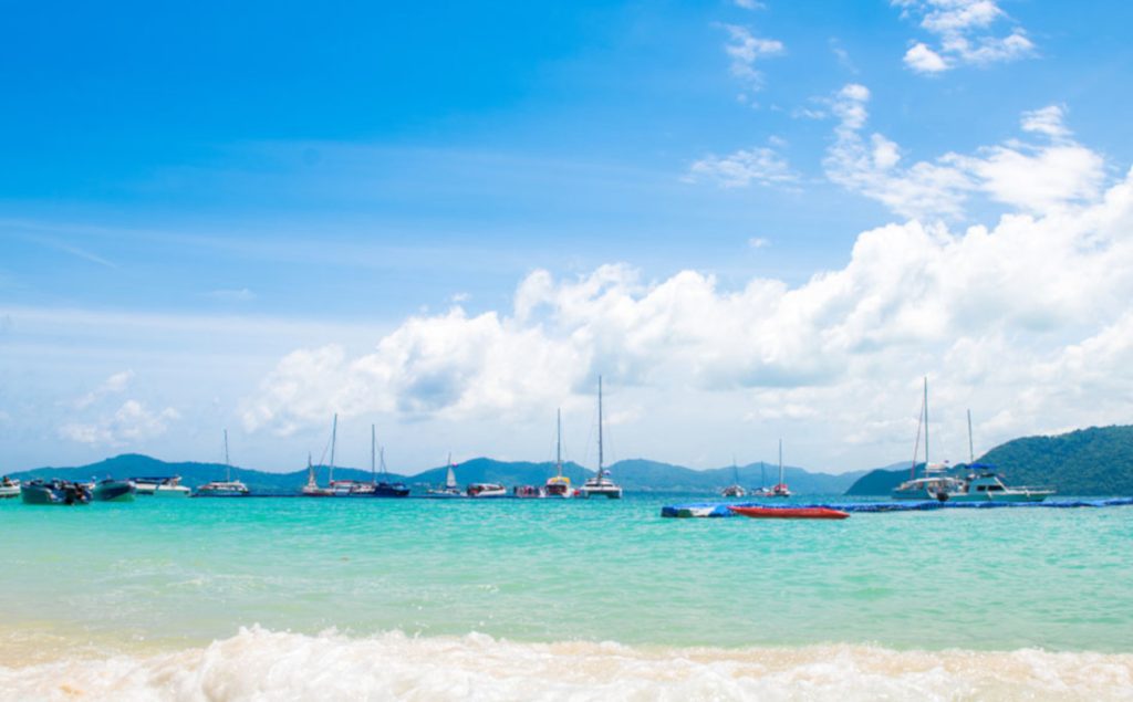 Enjoy Coral Island white beaches