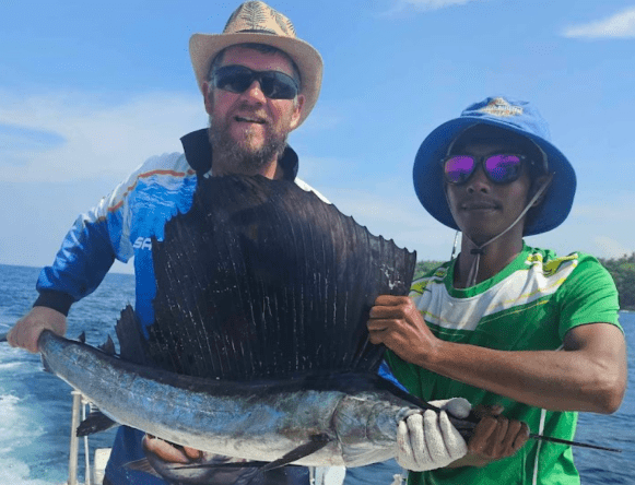 Sailfish caught by Customer near Racha Yai, Phuket Credit by Mr. Flynn (Sommai Fishing Tour Customer)